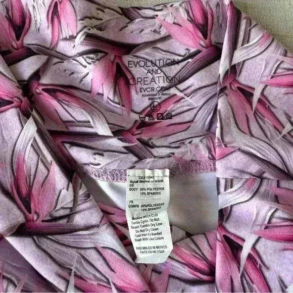 EVCR camo pink leafy  high waisted leggings - Picture 4 of 5